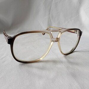Kenmark Adviser Aviator 140 Brown Smoke Fade Vintage Hong Kong Retro Frame Only‎